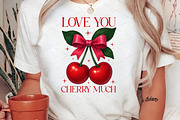 Coquette Valentine Love You Cherry M, an Illustration by Libby Wishes (Thumbnail 7 of 7)