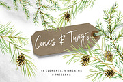 Cones & Twigs, an Illustration by OJardin (Thumbnail 1 of 6)