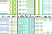 Seamless Blue Green Stripes & Plaids, a Pattern Graphic by Melissa Held Designs (Thumbnail 1 of 6)
