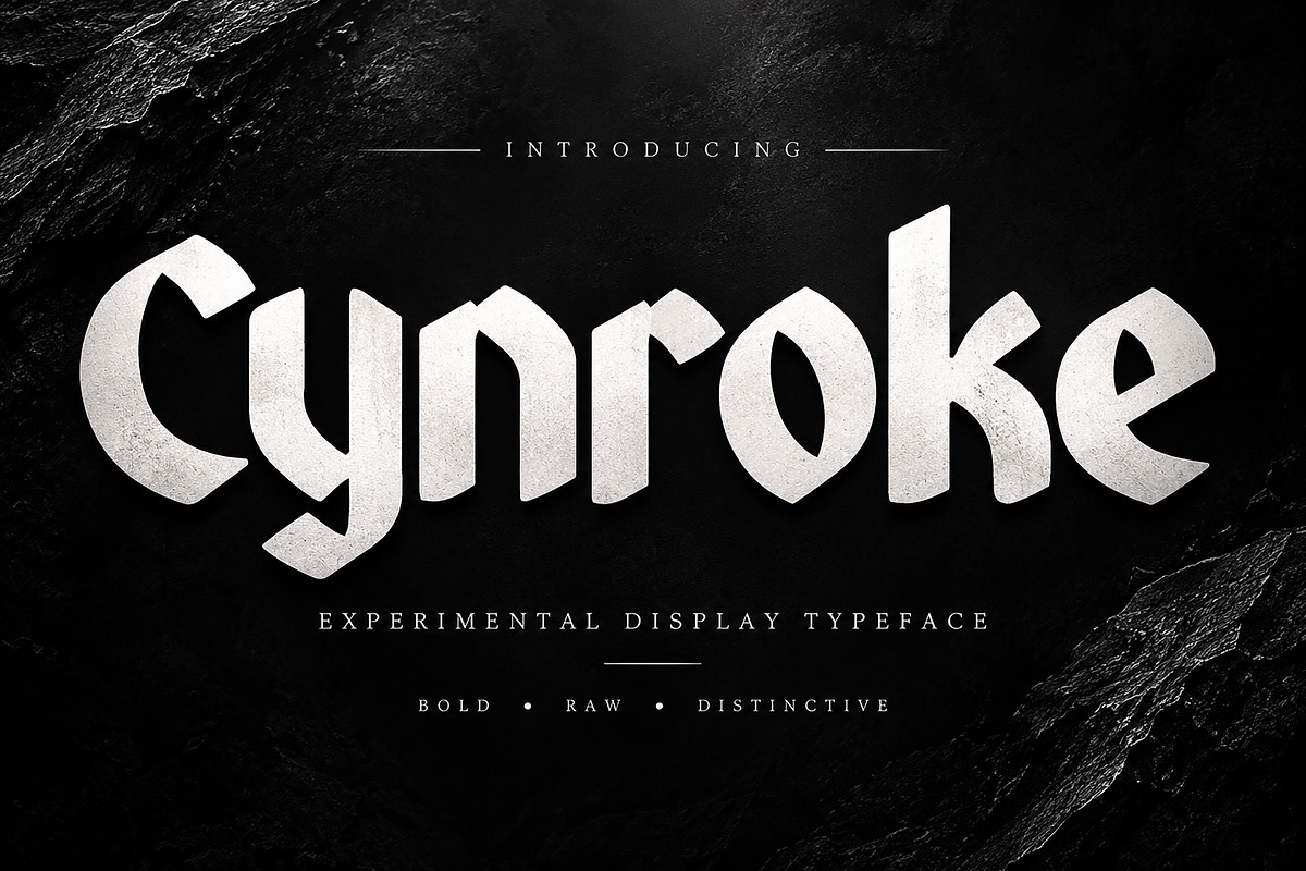 Cynroke - Display Typeface, a Script Font by Wow Magic (Photo 1 of 4)