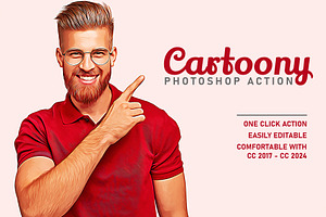 Cartoony Photoshop Action, an Action Add-On by CraftingStudio