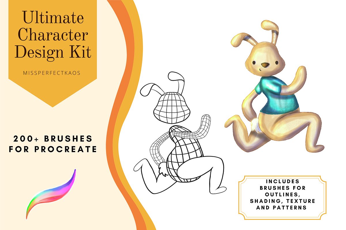 Character Design-Procreate Brushes, a Brush Add-On by MissPerfectKaos (Photo 6 of 16)