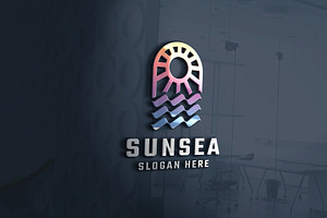 Sun Sea Coastal Travel Logo, a Branding & Logo Template by Design_Planet