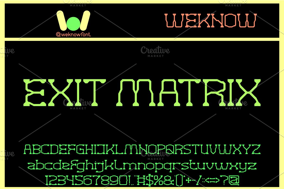 Virtual Graphic font, a Font by weknow (Photo 2 of 8)