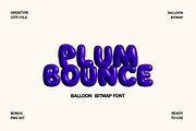 Plum Bounce | Balloon Bitmap Font, a Symbol Font by gafaroff studio (Thumbnail 1 of 4)