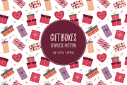 Gift boxes pattern, an Object Illustration by Cmeree (Thumbnail 1 of 3)