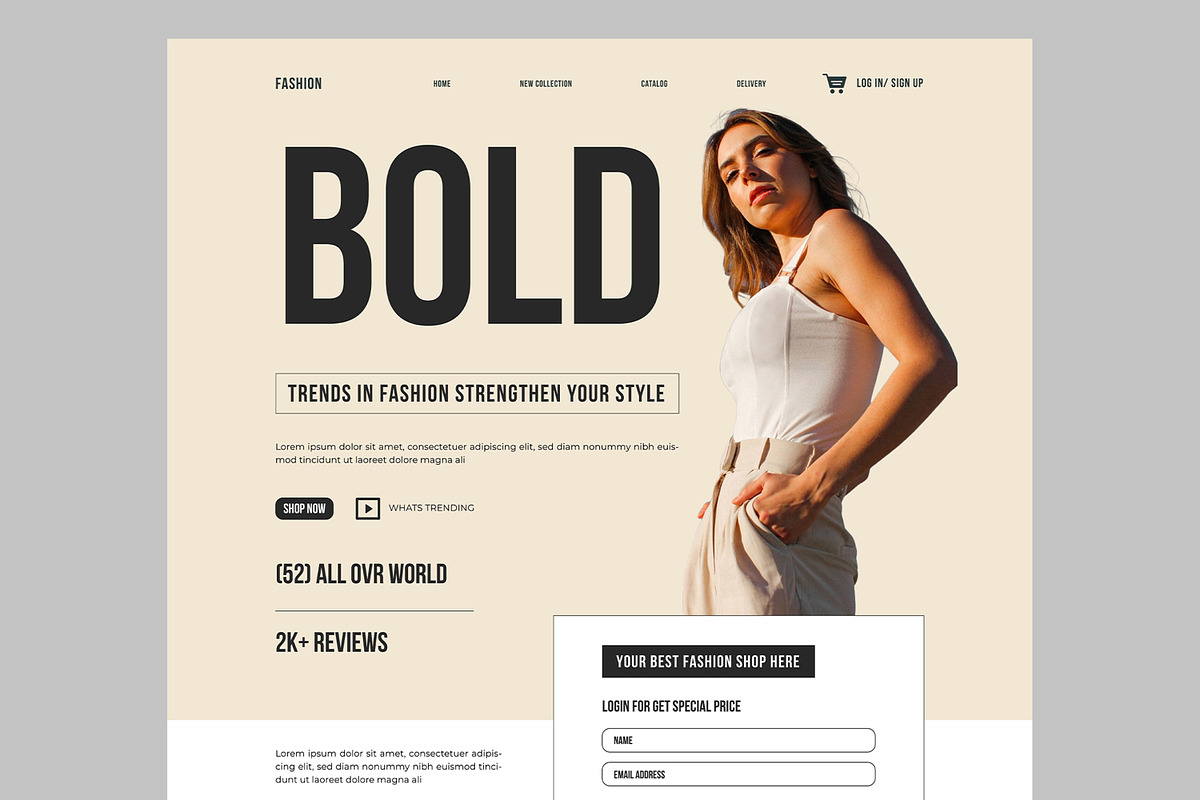 Online Shopping Landing Page, a Landing Page Template by CreativeShaper (Photo 2 of 6)