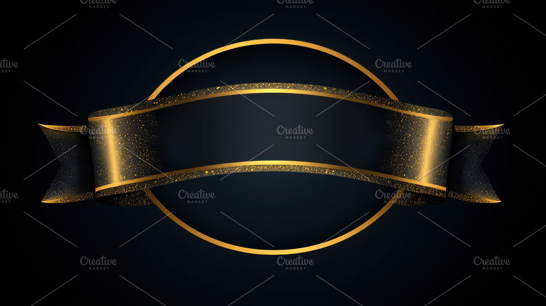 Elegant black and gold ribbon design, a Photo by Beautiful things