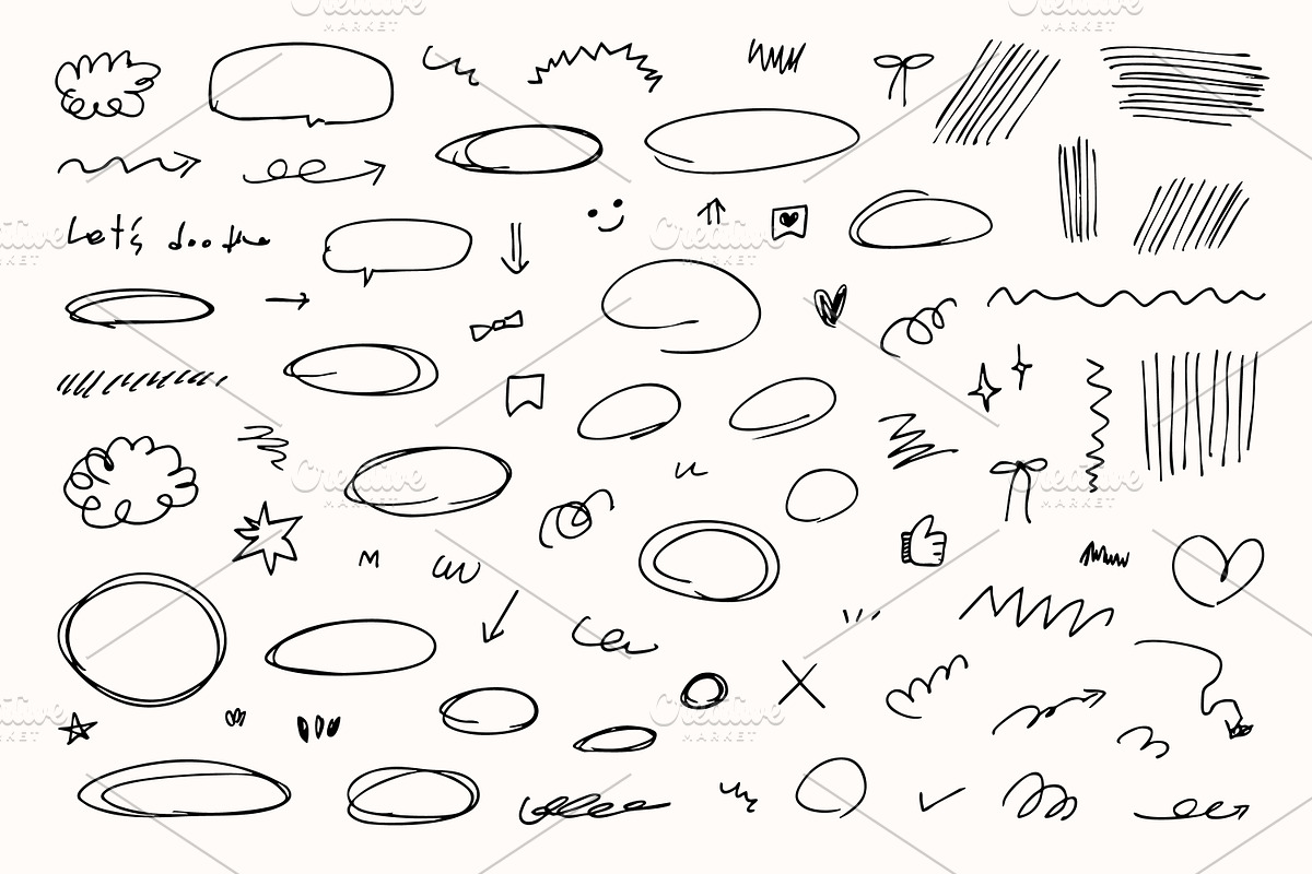 279 Hand drawn doodles set, an Object Graphic by Pinkbrush (Photo 4 of 5)