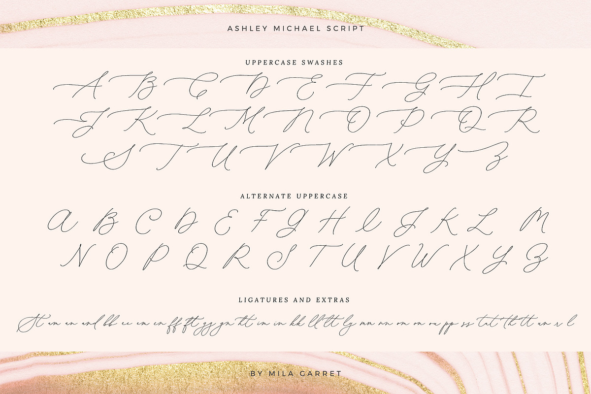 Ashley Michael Heart Wedding Script, a Script Font by Mila Garret (Photo 18 of 20)