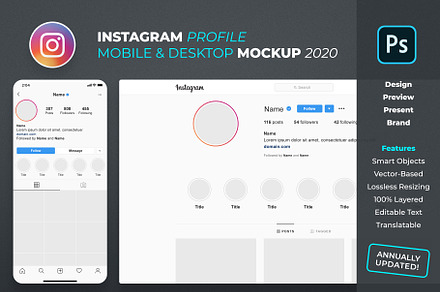 Instagram Profile Mockup