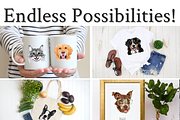 Watercolor Pet Bundle, an Illustration by ThePawPrintsShop (Thumbnail 4 of 5)