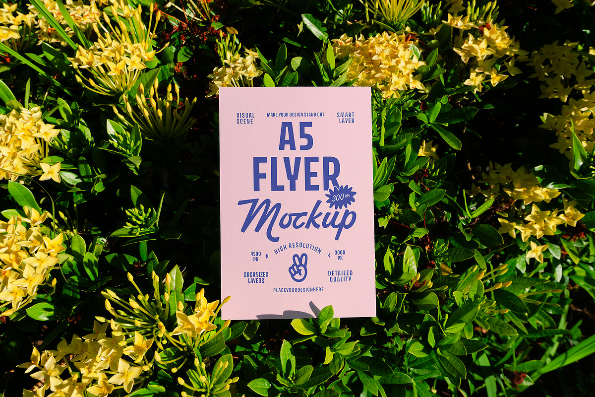 A5 Flyer Mockup, an Advertising Mockup by Morand Union (Photo 5 of 7)