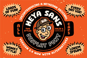 HEYA Sans | All Caps Display Font, a Sans Serif Font by Odd Copy (Thumbnail 1 of 6)