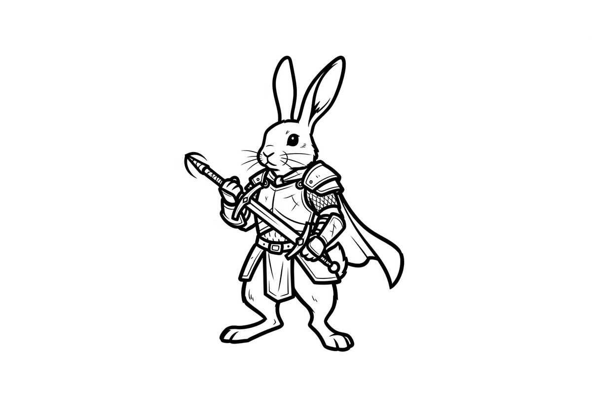 Warrior Bunny Knight Silhouette, an Illustration by jahid234 (Photo 22 of 49)