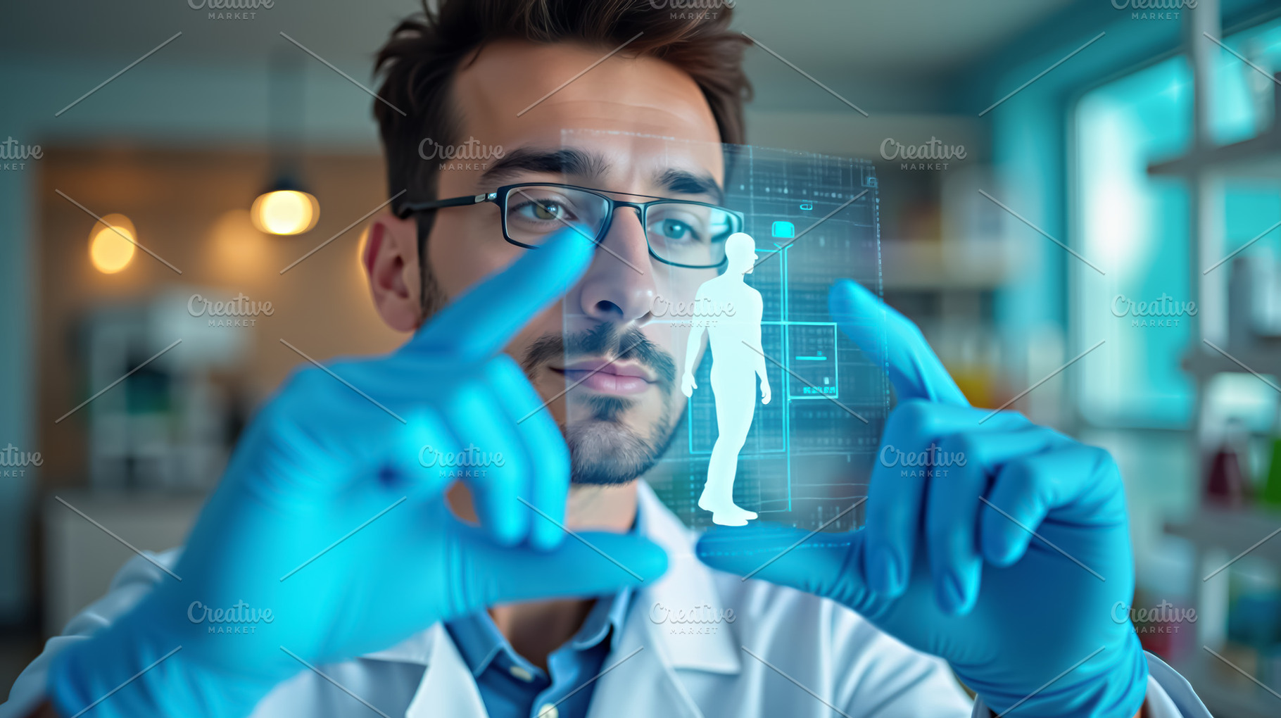 Medical professional interacting, a Health & Medical Photo by angellodeco