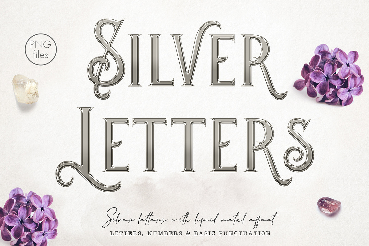 Silver Alphabet PNG Overlays, an Object Graphic by PixelJungle (Photo 1 of 3)