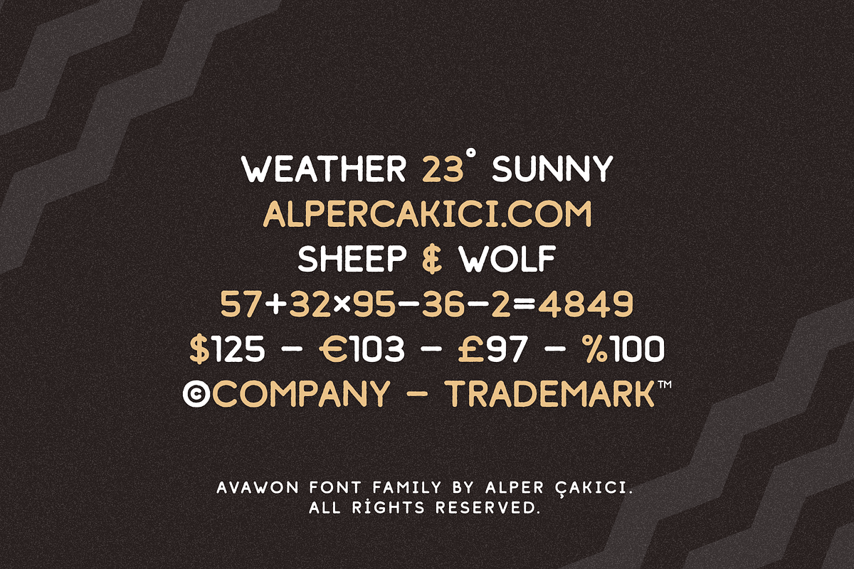Avawon Font Family - 26 Fonts, a Sans Serif Font by alpercakici