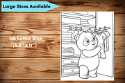 Cute Panda Daily Life Coloring Pages, a Brochure Template by LA Design (Thumbnail 10 of 10)