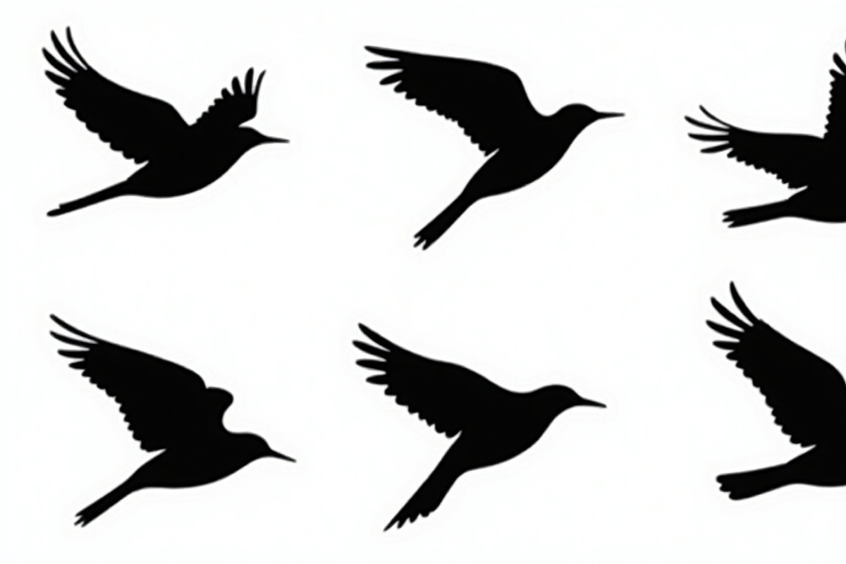 Flying Bird Silhouette Bundle, an Illustration by Creativeshirt (Photo 8 of 10)