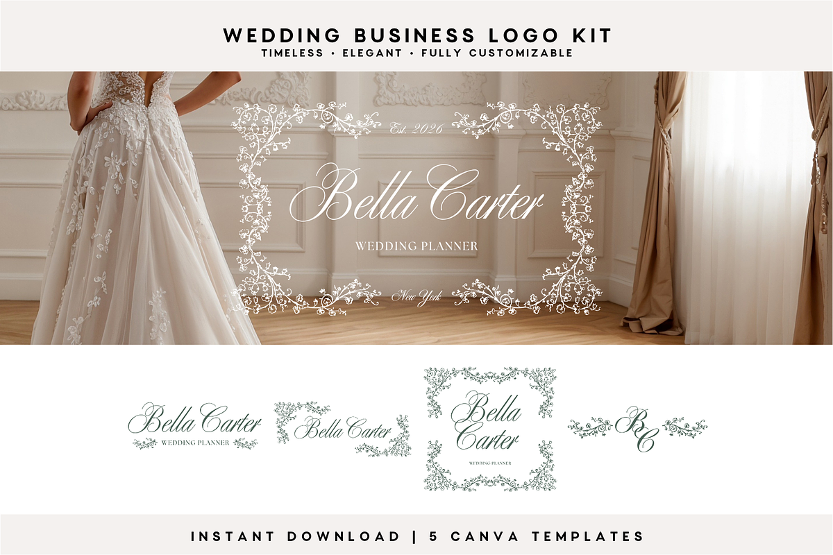 Wedding Planner Logo Kit Template, a Branding & Logo Template by BrandhavenStudio (Photo 1 of 10)