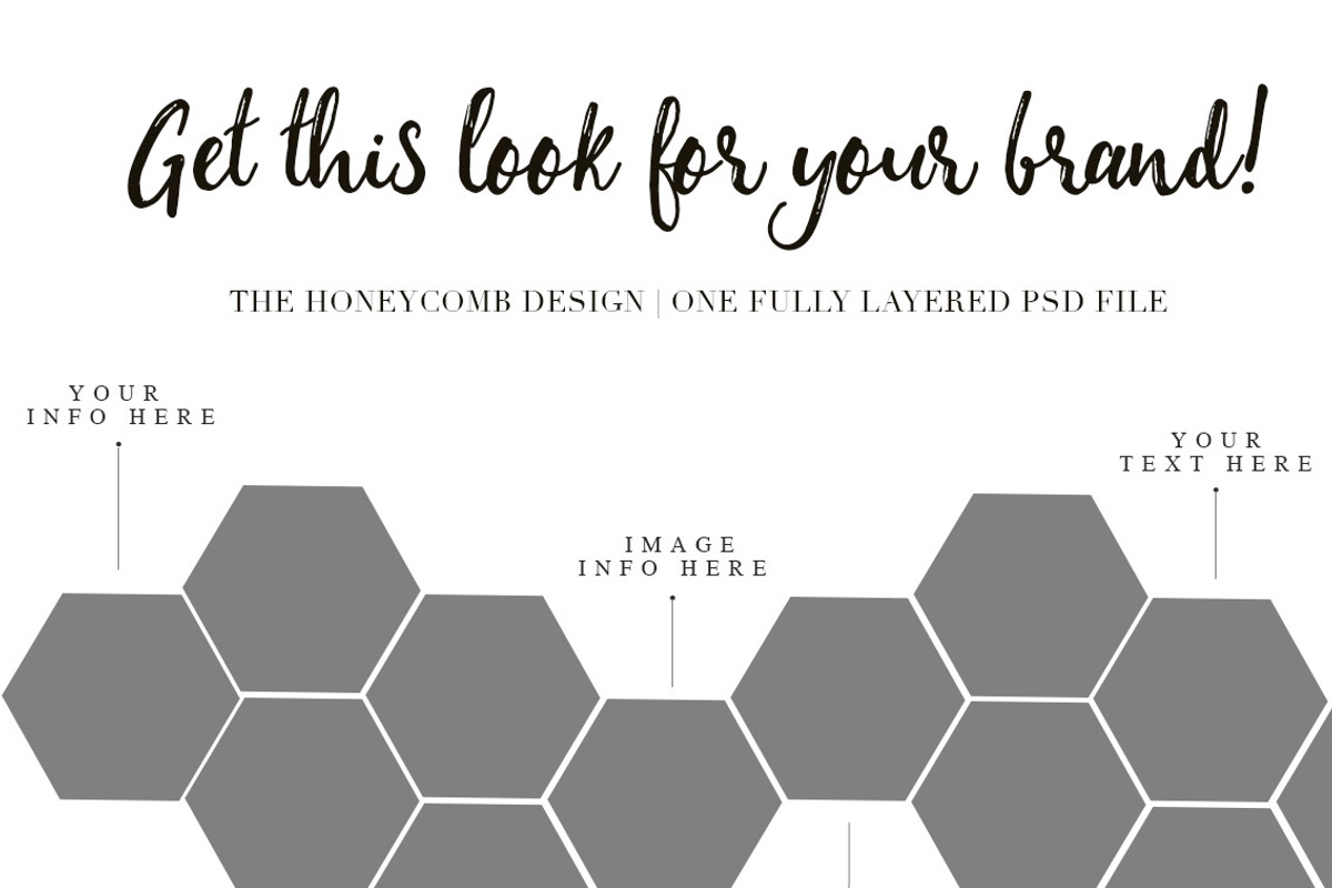 PSD Honeycombe Template, a Presentation Template by JanaBishopCollection (Photo 2 of 6)