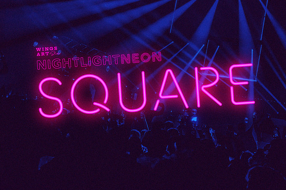 Retro Neon Font - Square Style preview 8