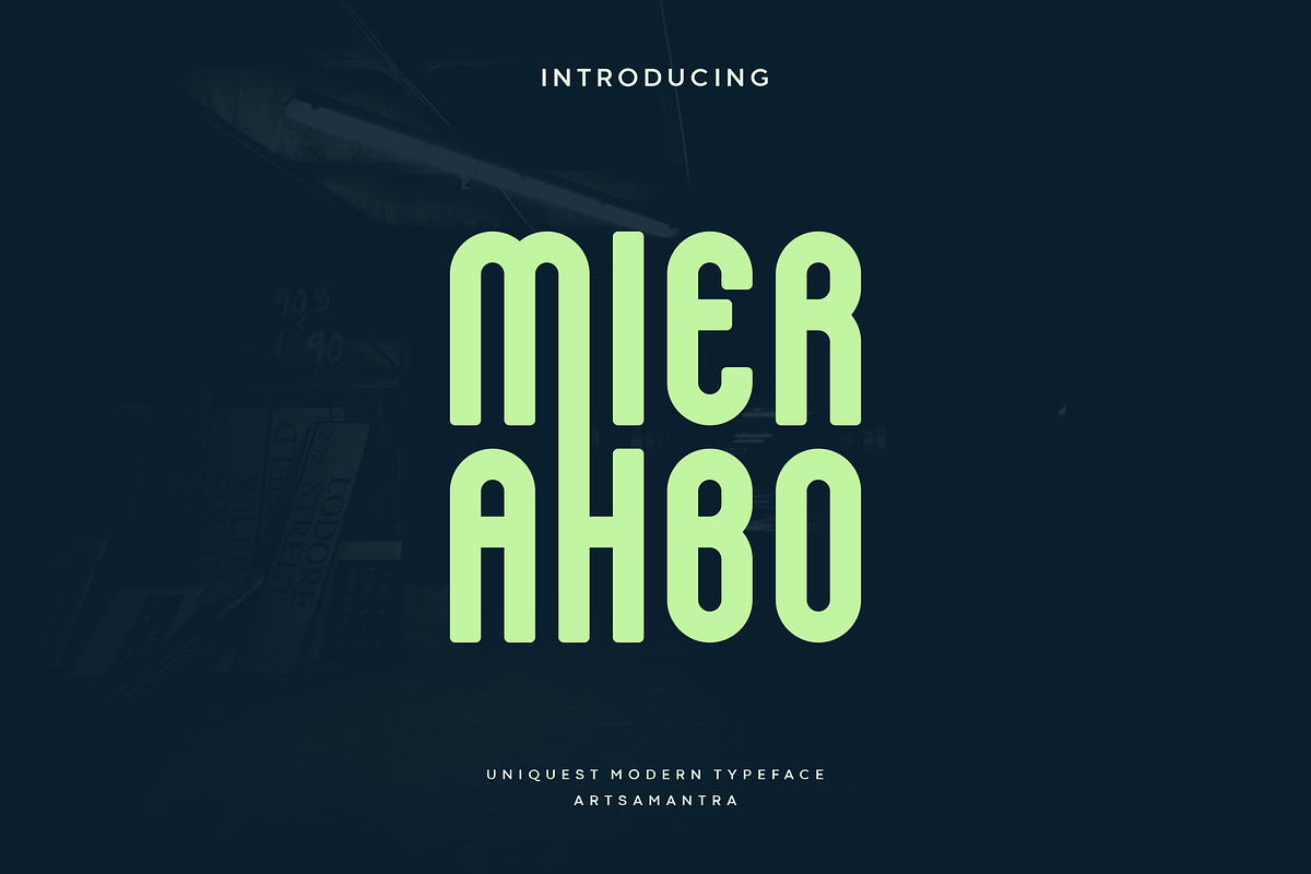 Mierahbo - Modern Display Typeface, a Serif Font by garismantra (Photo 1 of 4)