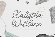 Kalistha Weldone || Monoline Script, a Script Font by Idea Studio (Thumbnail 1 of 5)