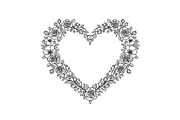 Floral Heart Frame SVG Bundle, an Illustration by Designs_River (Thumbnail 28 of 31)