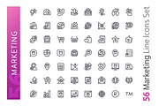 Marketing Line Icons Set, an Outline Icon by Voysla's Shop (Thumbnail 2 of 4)