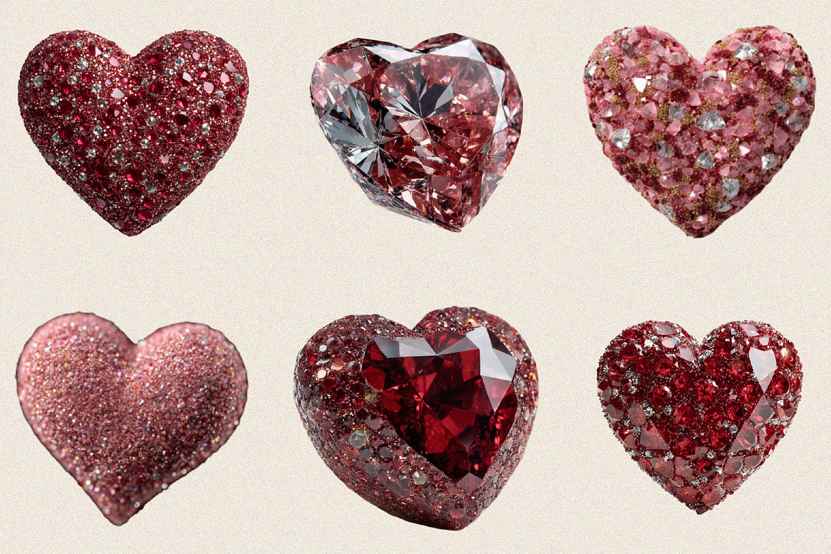 Diamond Glitter Valentine Heart PNG, an Illustration by SVGArt (Photo 8 of 8)