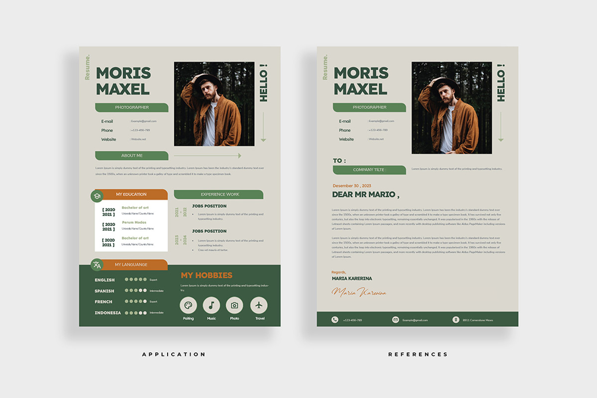 Clean Modern Minimalist Resume / CV, a Resume Template by TMint Play (Photo 2 of 2)