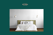 King Size Bed With Wallpaper Mockup, a Household Mockup by Designertale (Thumbnail 6 of 6)
