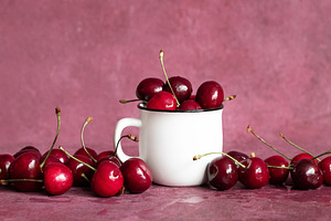 Cherry banner background