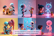 Robots and children illustrations, a Person Illustration by AG Mockups (Thumbnail 2 of 6)