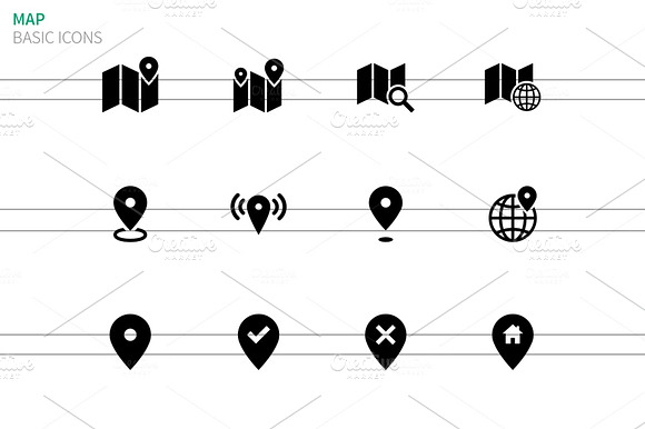 Gps Navigation And Map Icons