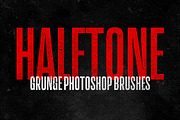 5 Halftone Grunge Brushes + Action, a Brush Add-On by P-G-H (Thumbnail 2 of 4)