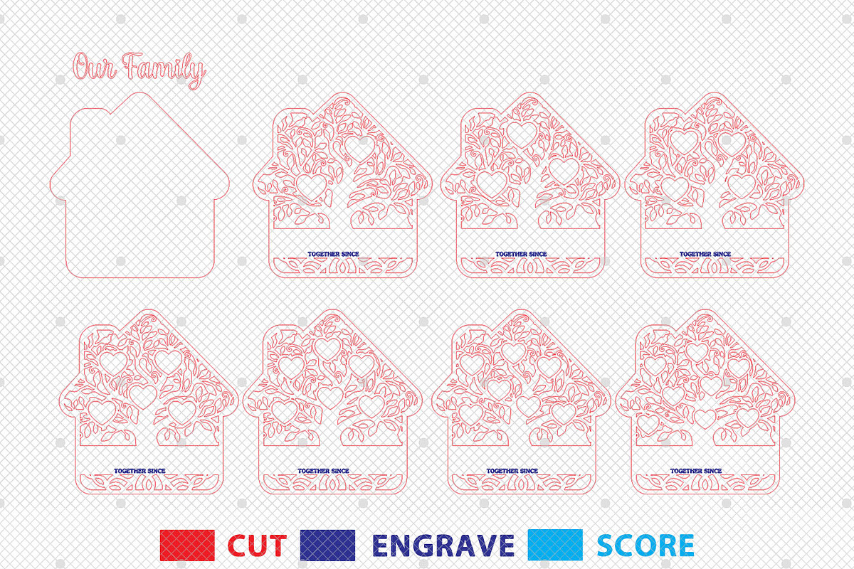 Personalized Family Tree House Svg, a Pattern Graphic by Lasercutiny (Photo 2 of 2)