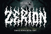 ZERION - Black Metal Font, a Blackletter Font by Fonday Studio (Thumbnail 1 of 6)