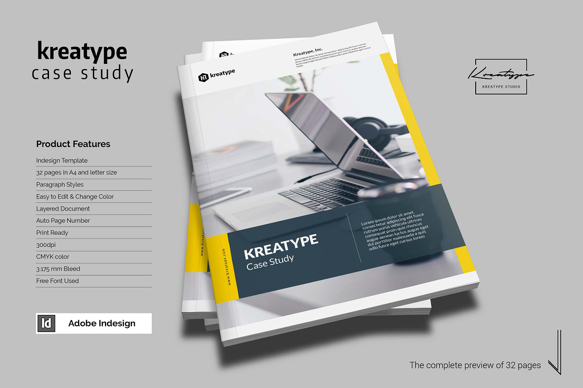 Kreatype Case Study, a Brochure Template by Kreatype Studio (Photo 2 of 12)