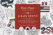 Hand-Drawn America's 250th Images, a Seasonal Illustration by H&C Drawings & Designs (Thumbnail 1 of 15)