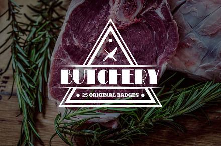 Set of Meat Shop Logo and Badges