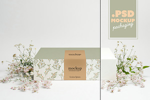 Floral Packaging Box Mockup Scene, a Product Mockup by McLittle Stock