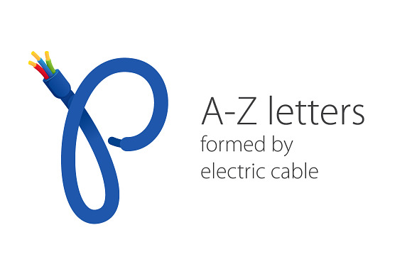 Letters Made Of Electric Cable
