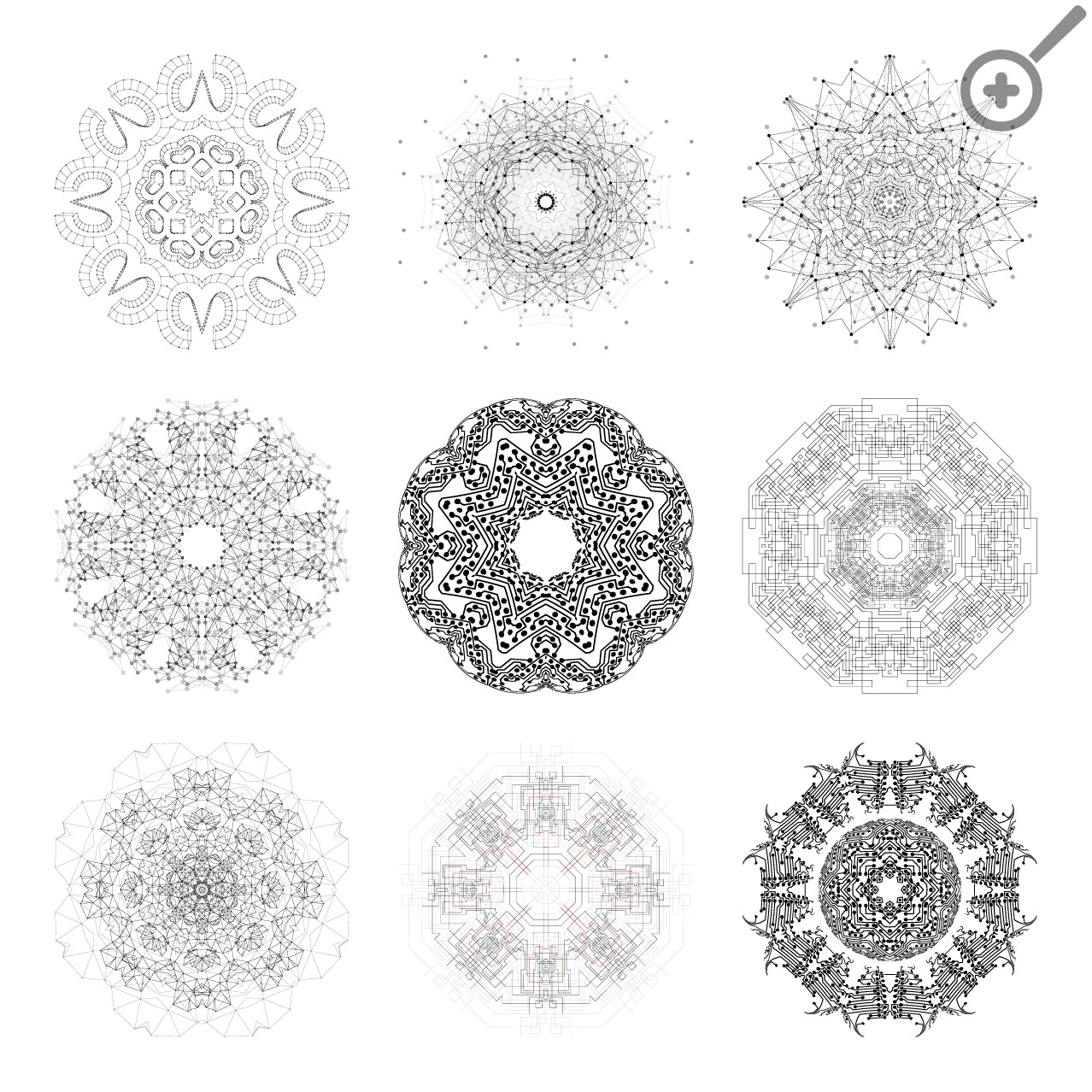 Set of 6 round vector shapes, a Decorative Illustration by VectorShop