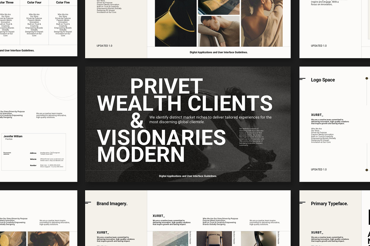 XURBT Brand Guideline Presentation, a Presentation Template by GoldenPixelStudio (Photo 4 of 10)