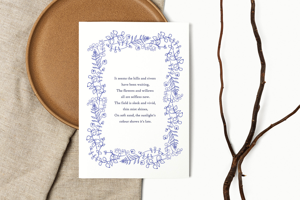 Blue&White. Chinoiserie inspired set, a Decorative Illustration by Liliia Polos Illustration (Photo 7 of 13)