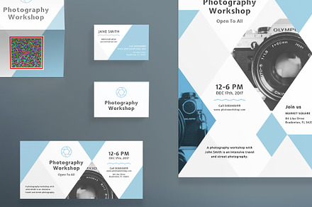 Print Pack | Photography Workshop, a Poster Template by Amber Graphics