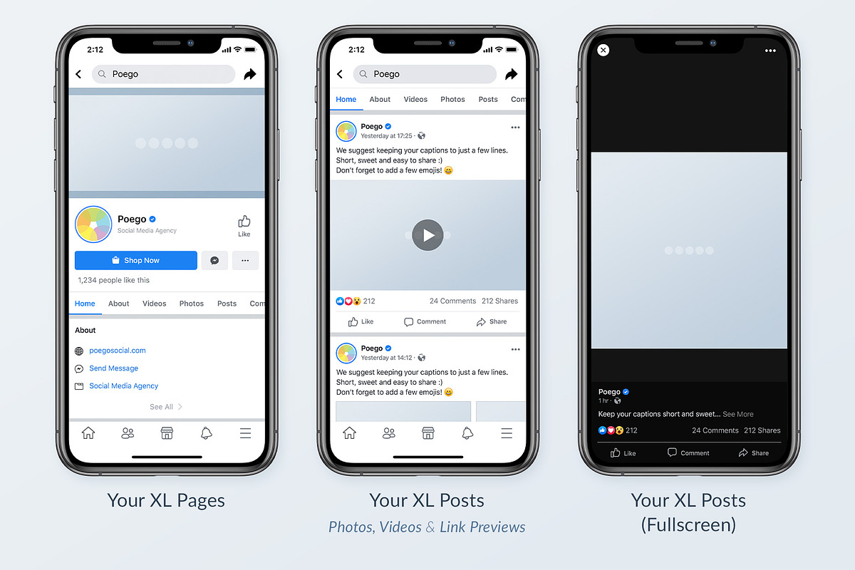 Facebook Social Media Mockups Pack, a Social Media Template by Poego Social (Photo 5 of 11)